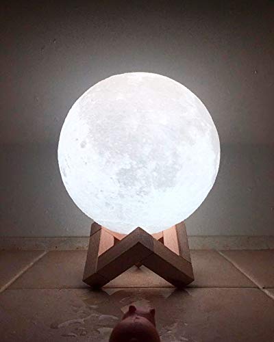 INNER PEACE Moon Lamp, Premium LED 16color Night Light, Night Light for Kids, 4.6 Inch (12cm) 3D Moon Light, Mood Light for Couples