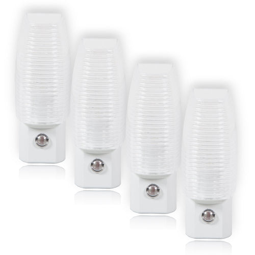 Maxxima MLN-16 LED Plug in Night Light with Auto Dusk to Dawn Sensor, 5 Lumens (pack of 4)