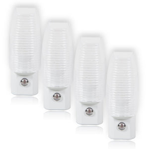 Maxxima MLN-16 LED Plug in Night Light with Auto Dusk to Dawn Sensor, 5 Lumens (pack of 4)