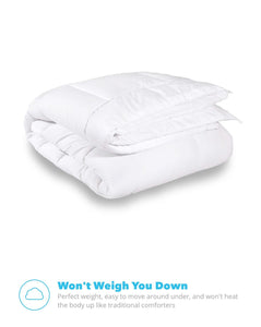 Equinox All-Season White Quilted Comforter - 88 x 88 Inches - Goose Down Alternative Queen Comforter - Duvet Insert Set - Machine Washable - Plush Microfiber Fill (350 GSM)