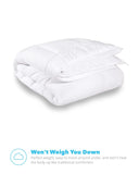 Equinox All-Season White Quilted Comforter - 88 x 88 Inches - Goose Down Alternative Queen Comforter - Duvet Insert Set - Machine Washable - Plush Microfiber Fill (350 GSM)