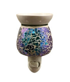 Relaxus Aroma Sparkle 2 in 1 Plug-In Essential Oil Night Light Diffuser: Crackle Glass (Blue)