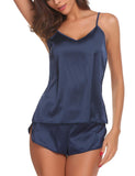 Ekouaer Sleepwear Womens Sexy Lingerie Satin Pajamas Cami Shorts Set Nightwear