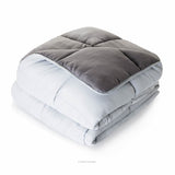 LINENSPA All-Season Reversible Down Alternative Quilted Comforter - Corner Duvet Tabs - Hypoallergenic - Plush Microfiber Fill - Box Stitched - Machine Washable - Stone / Charcoal - Twin