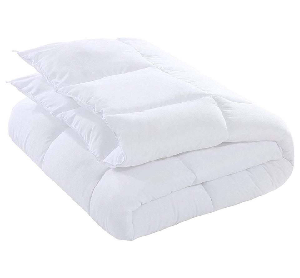 Utopia Bedding Comforter Duvet Insert - Quilted Comforter with Corner Tabs - Box Stitched Down Alternative Comforter (Queen, White)