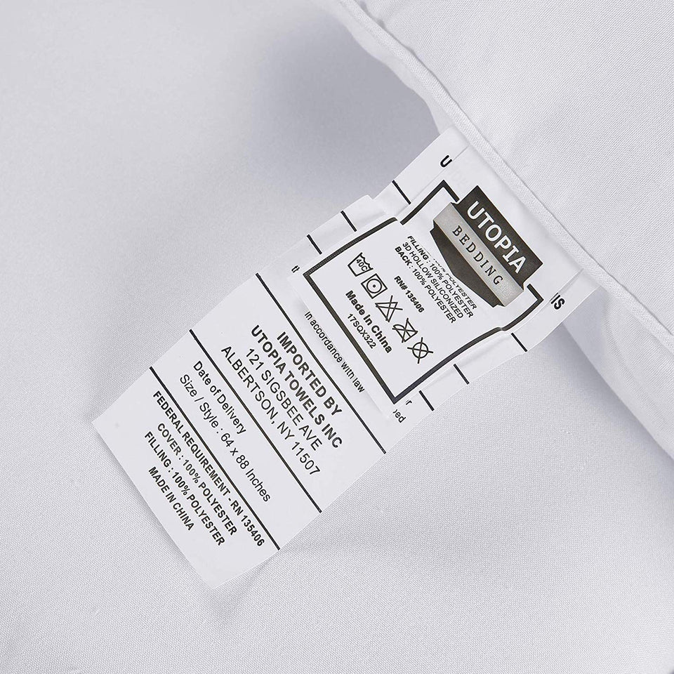 Utopia Bedding Comforter Duvet Insert - Quilted Comforter with Corner Tabs - Box Stitched Down Alternative Comforter (Queen, White)
