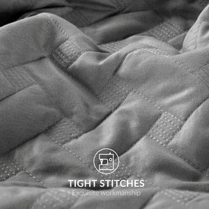 Bedsure Quilt Set Grey Full/Queen Size (90x96 inches) - Basket weave Pattern Bedspread - Soft Microfiber Lightweight Coverlet for All Season - 3 Piece (Includes 1 quilt, 2 shams)