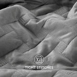 Bedsure Quilt Set Grey Full/Queen Size (90x96 inches) - Basket weave Pattern Bedspread - Soft Microfiber Lightweight Coverlet for All Season - 3 Piece (Includes 1 quilt, 2 shams)