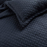 Tempcore Quilt Set Coverlet Full/Queen Size Navy Blue 3 Piece, Hypoallergenic Microfiber Lightweight Soft Bedspread for All Season,Full/Queen Navy Blue,(1 Quilt,2 Shams)